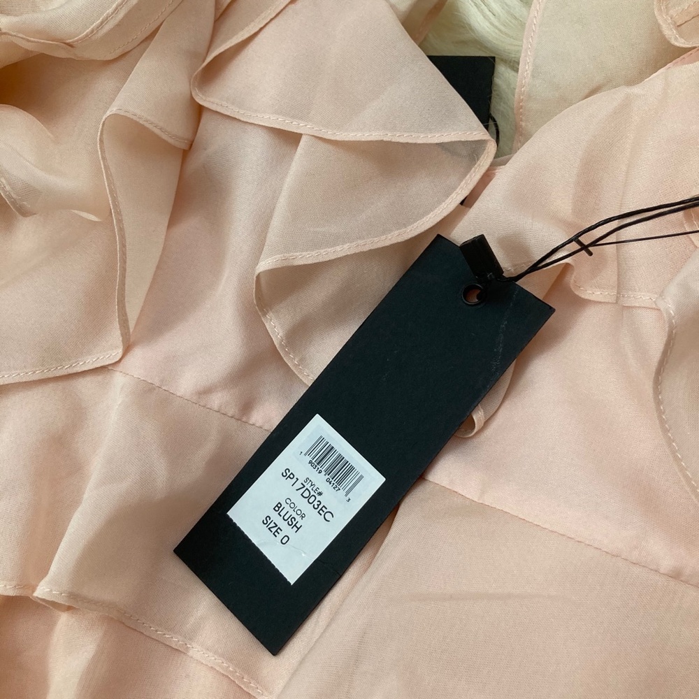 RACHEL ZOE Silk Ruffle & Crystal Accents Mini Dress - Picture 12 of 14